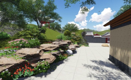  新中式庭院园林景观设计——隐居田园、与自然相伴